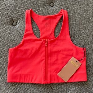 Girlfriend Collective Zip Up Paloma Bra | Workout Sports NWT